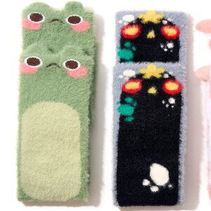 NWT Tiny Protectors Fuzzy Sock 2-Pack (Moss + Gloom Spirit), Green & Black, OSFM